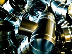 角丸、継手類、各種丸ダクト製作